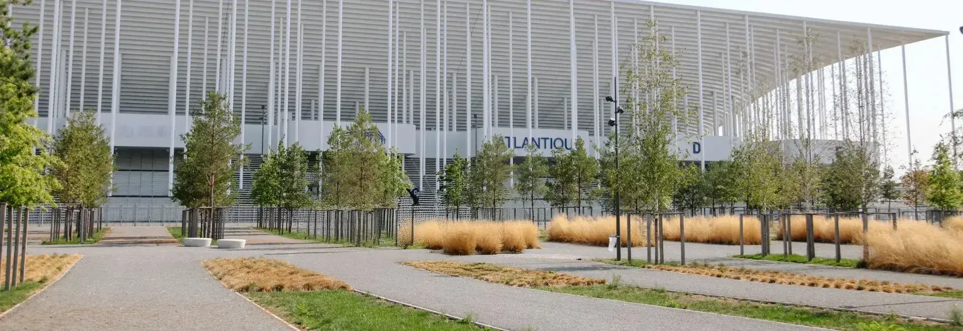 Façade du stade Atlantique (photo retouchée avec l'IA)