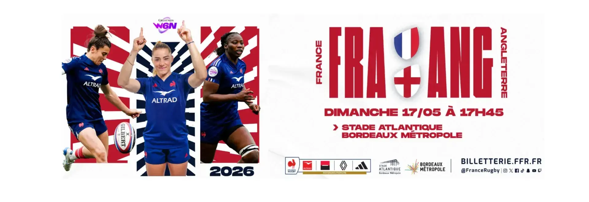 France Angleterre - 6 Nations - FFR - Stade Atlantique banniere HP