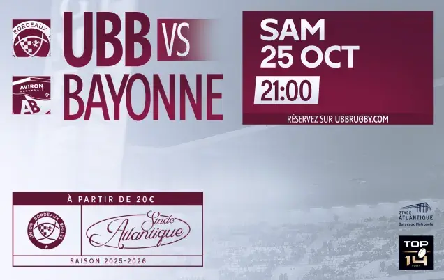 match ubb bayonne stade atlantique